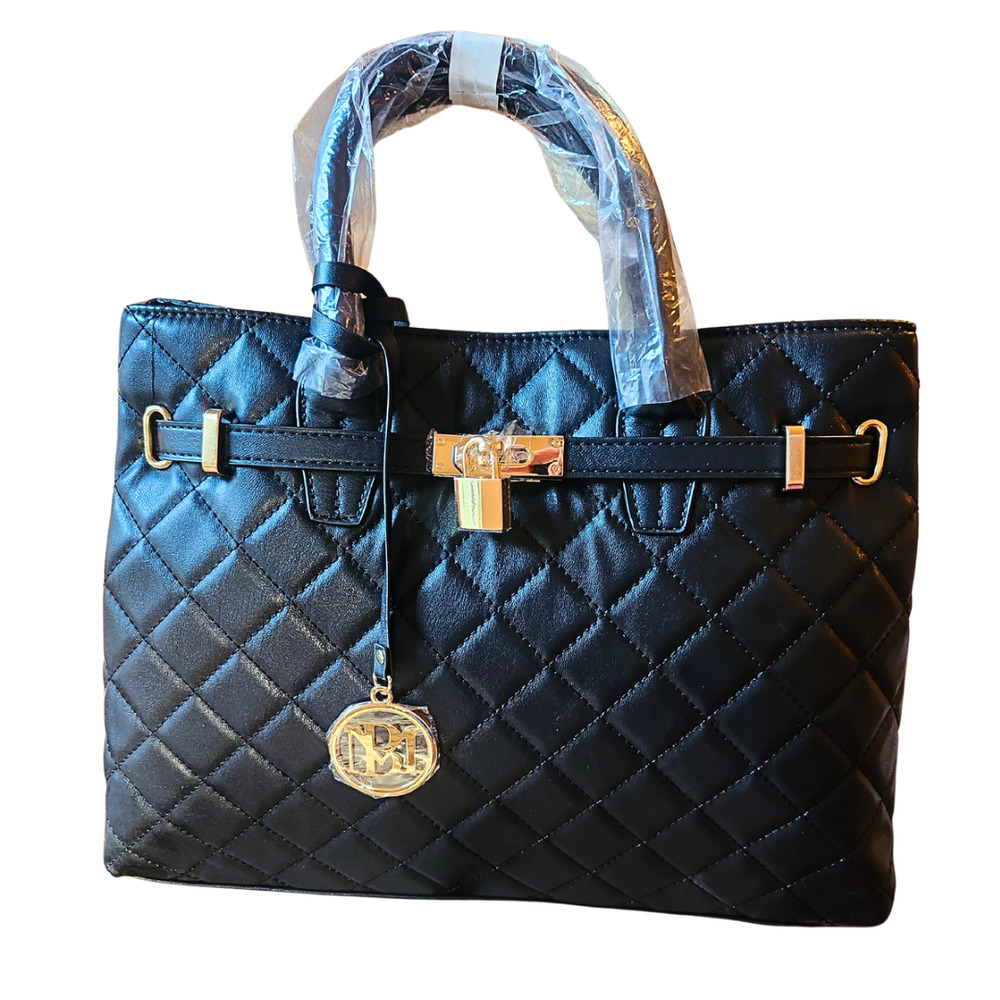 ✨ Badgley Mischka Black Quilted Tote - New With Tags ✨